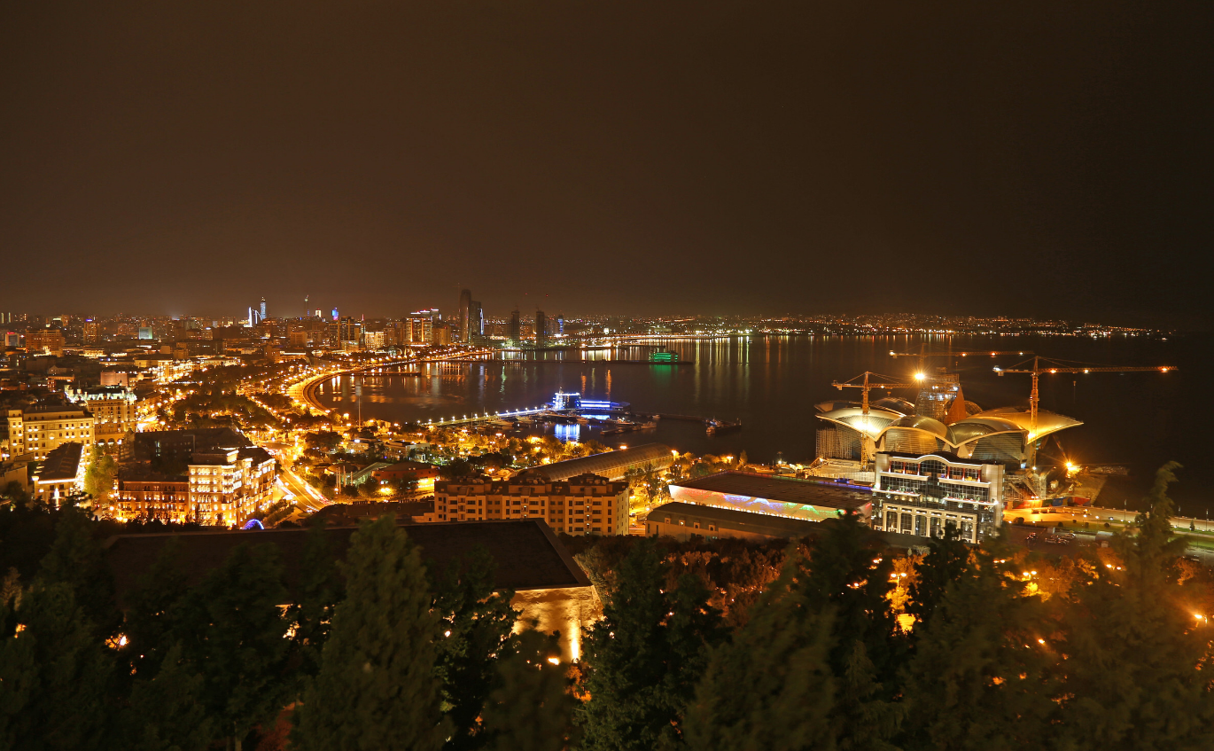 Old City Baku night