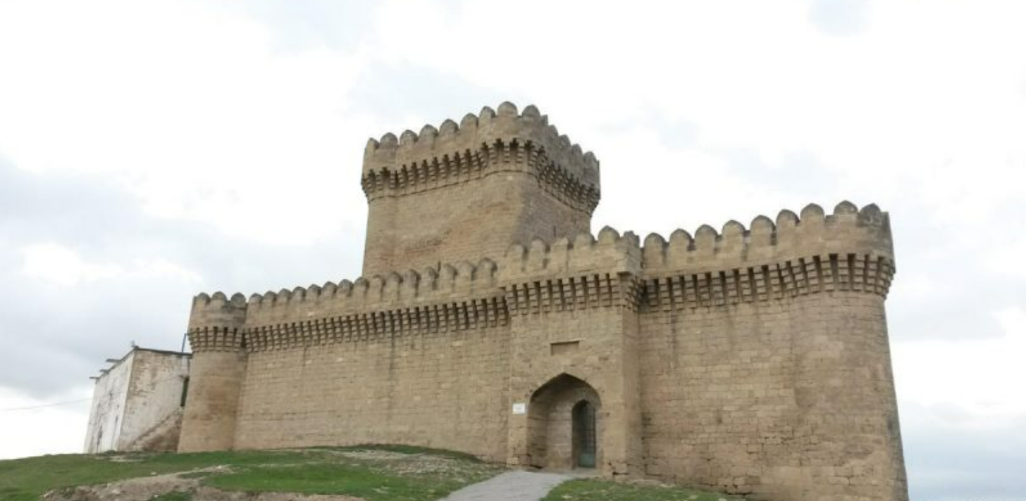 Ancient walls of the Raman Fortress in Baku