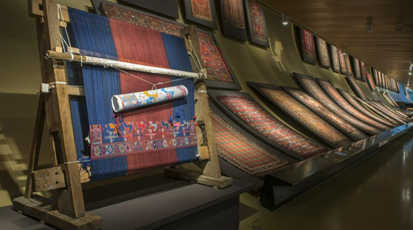 Carpet exhibits inside museum